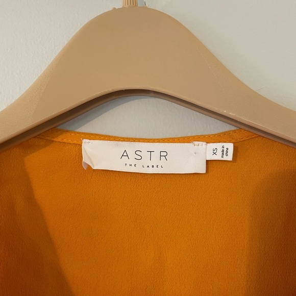 ASTR The Label Cory Bright Orange Tie-Front Bodysuit - Picture 4 of 4